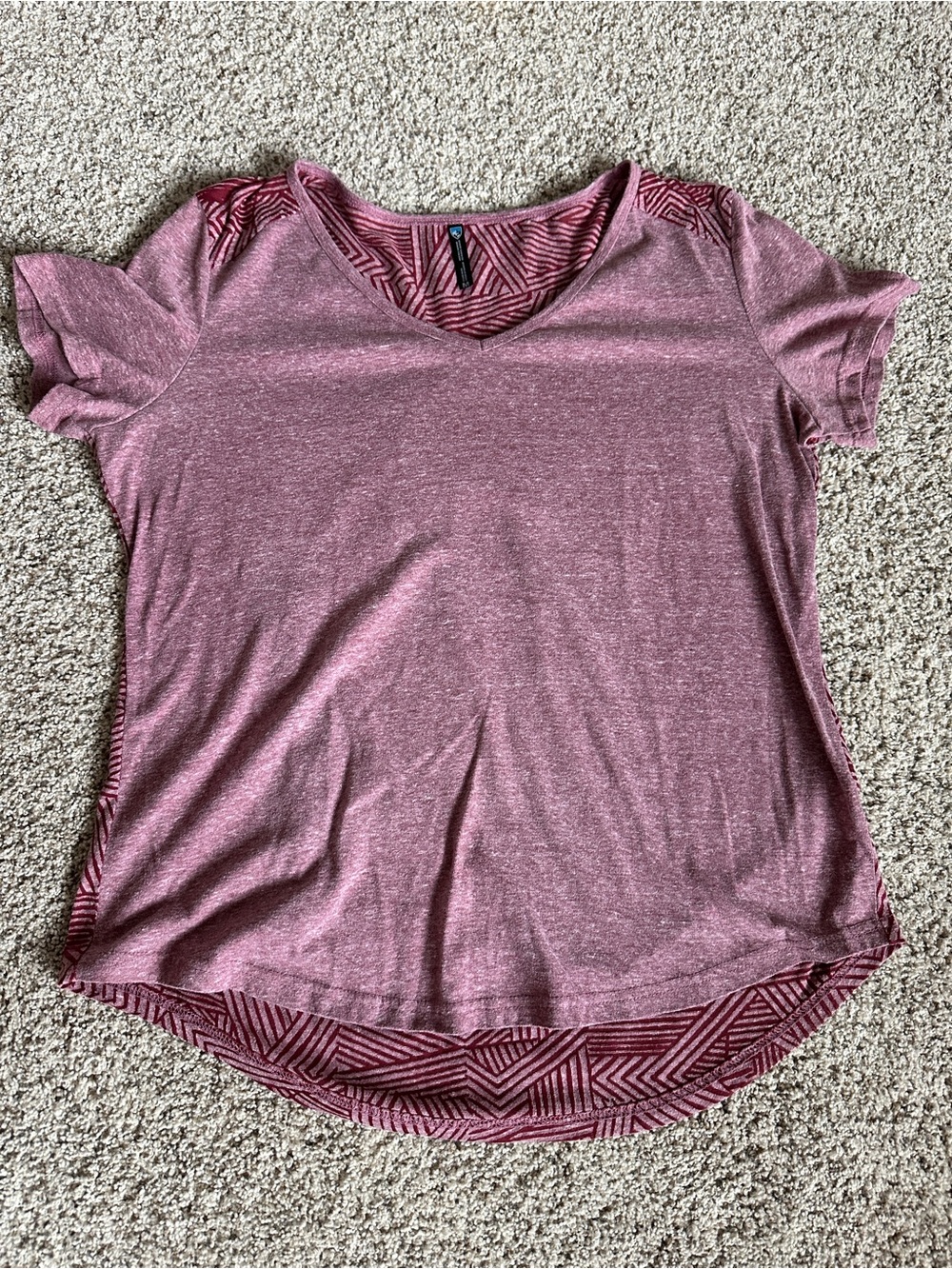 Kuhl Dusty Rose Heathered V-Neck Short Sleeve Tee